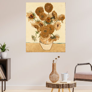 Vintage Sunflowers by Vincent van Gogh Poster