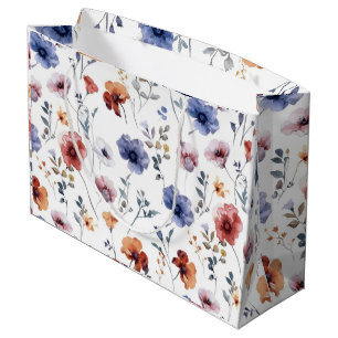 Vintage Sunflowers floral pattern elegant bride Large Gift Bag