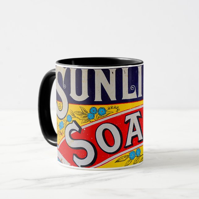 Vintage Sunlight Soap Sign Mug (Front Left)