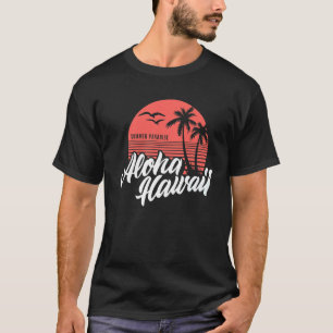 Vintage Sunset Aloha Hawaii Summer Paradise T-Shirt