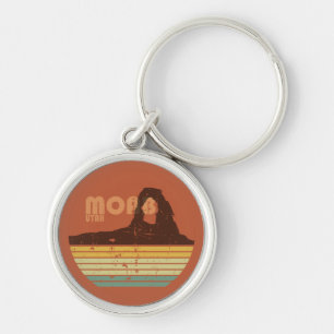 Vintage Sunset Arches National Park - Moab Utah Keychain