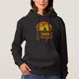 Vintage Sunset Belgian Tervuren Dog Ride Shotgun H Hoodie