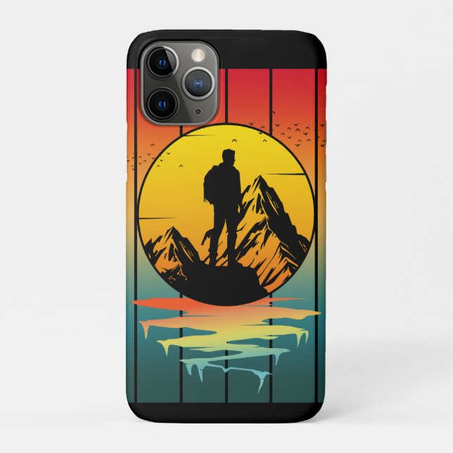 VINTAGE SUNSET CAMPING Case-Mate iPhone CASE (Back)