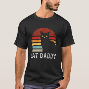 Vintage Sunset Cat Dad-dy Mom-my, Boy Girl Funny_3 T-Shirt