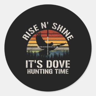 Vintage Sunset Dove Hunting Season Classic Round Sticker