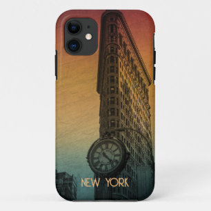 Vintage Sunset Flatiron Architecture New York iPhone 11 Case