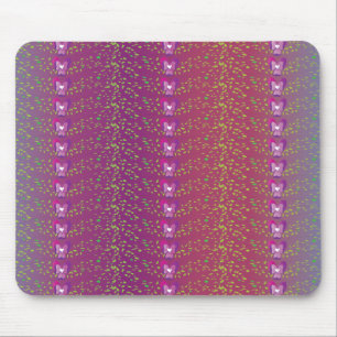 Vintage Sunset Floral Violets wallpaper pattern Mouse Pad