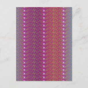Vintage Sunset Floral Violets wallpaper pattern Postcard