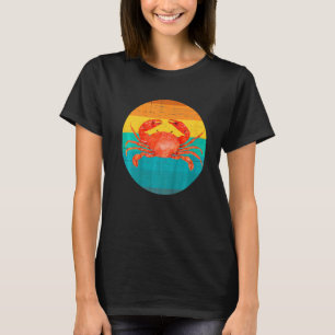 Vintage Sunset Fun Crab, Crabbing, Crab, Crabber,  T-Shirt