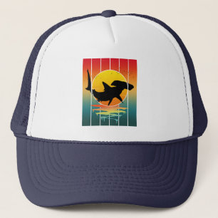 Vintage Sunset Hammerhead Shark Trucker Hat