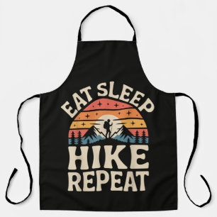 Vintage Sunset Hiking - Mountain Adventure Apron