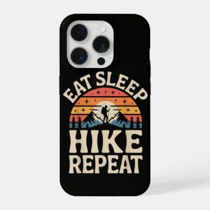 Vintage Sunset Hiking - Mountain Adventure iPhone 15 Pro Case