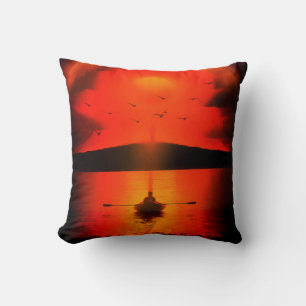 Vintage Sunset Hope Faith Love Encouragement Throw Pillow