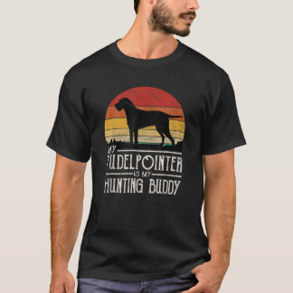 Vintage Sunset Hunting Dog Pudelpointer T-Shirt