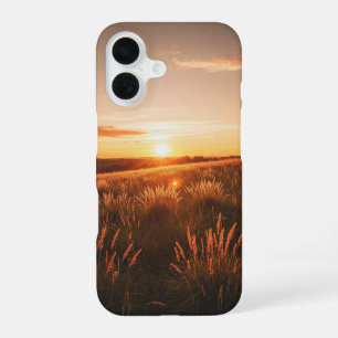 Vintage Sunset Meadows iPhone 16 Case