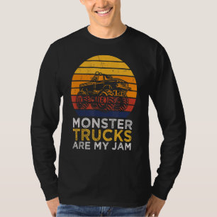 Vintage Sunset Monster Truck Are My Jam, Retro Coo T-Shirt
