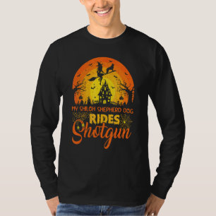 Vintage Sunset My Shiloh Shepherd Dog Ride Shotgun T-Shirt