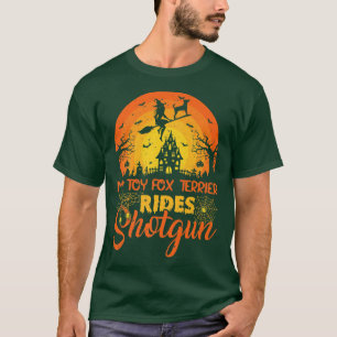 Vintage Sunset My Toy Fo Terrier Dog Ride Shotgun T-Shirt