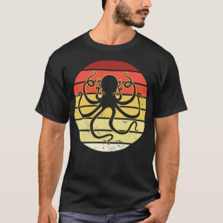 Vintage Sunset Octopus T-Shirt