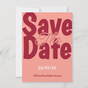 Vintage Sunset Retro Save The Date Card