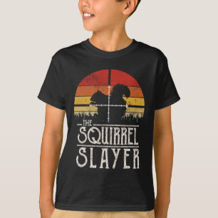 Vintage Sunset Retro Style Squirrel Hunting Squirr T-Shirt