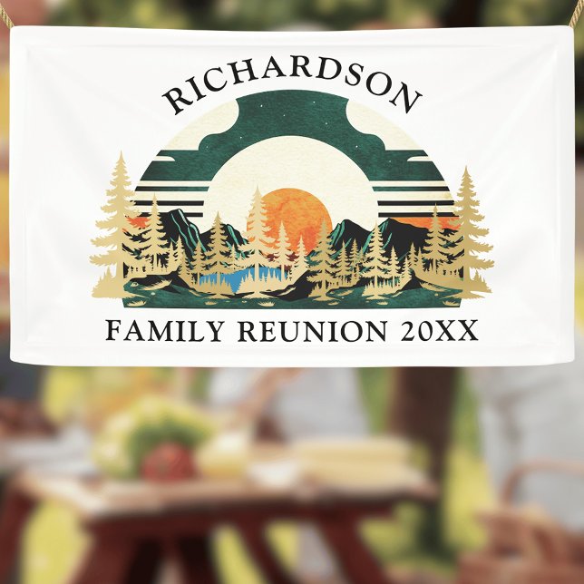 Vintage Sunset Road Trip Custom Family Reunion Banner (Creator Uploaded)