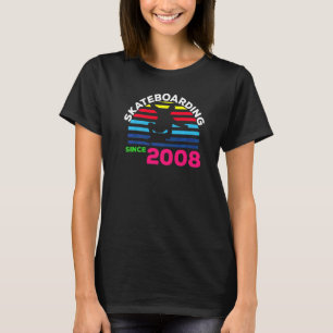 Vintage Sunset Skateboarding Since 2008 T-Shirt