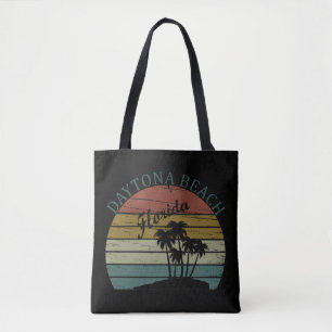 Vintage Sunset Summer Daytona Beach Florida Tote Bag