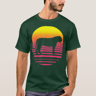 Vintage Sunset Tiger Retro Animal Lover Africa Saf T-Shirt