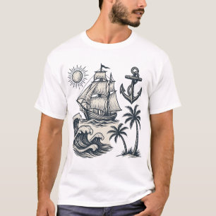 Vintage Sunset Wave T-Shirt