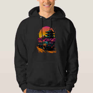Vintage Sunshine Japanese Temple Drifting Sports C Hoodie
