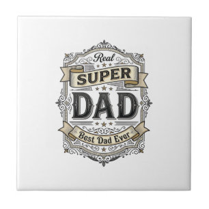 Vintage Super Dad Badge Shirt Design_1 Tile