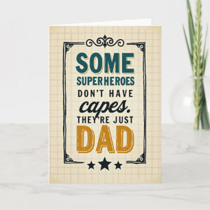 Vintage Superhero Dads Card