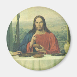 Vintage Supper At Emmaus with Jesus Christ Magnet