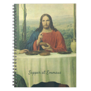 Vintage Supper At Emmaus with Jesus Christ Notebook