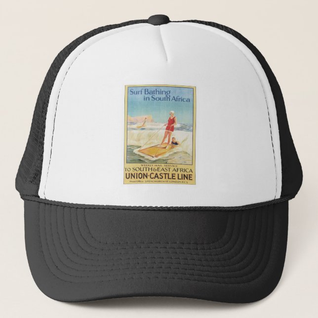 Vintage Surf Bathing South Africa Trucker Hat (Front)