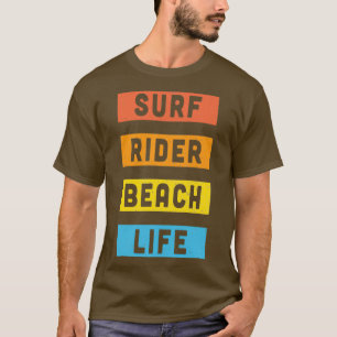 Vintage Surf Beach Sticker T-Shirt