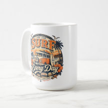 Vintage Surf Every Day Coffee Mug