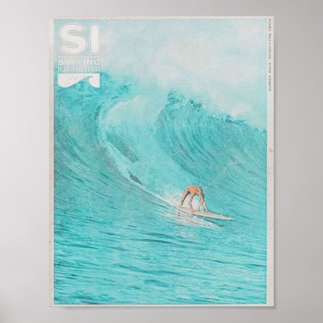 vintage surf magazine cover poster (Front)