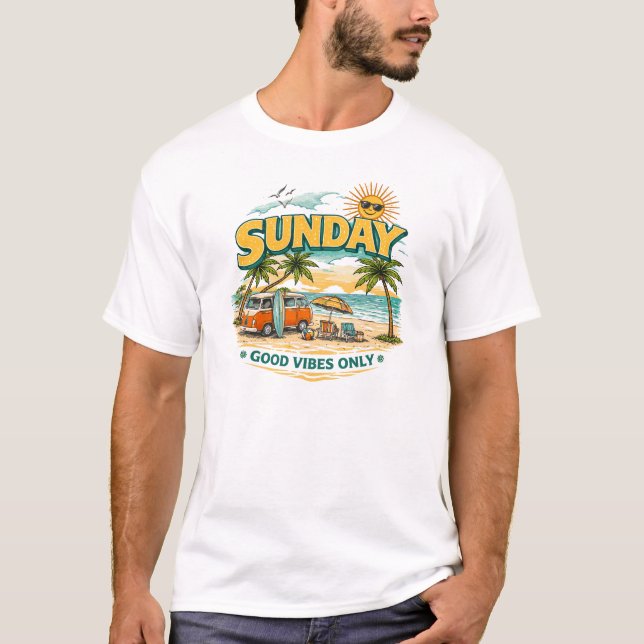 Vintage Surf Van Summer Graphic T-Shirt (Front)