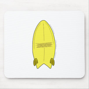 Vintage Surfboard Mouse Pad