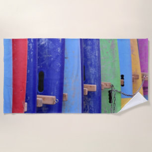 Vintage Surfboards Beach Towel