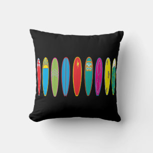 Vintage Surfboards Throw Pillow