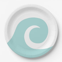 Vintage Surfer Paper Plates- Ocean Waves Plates