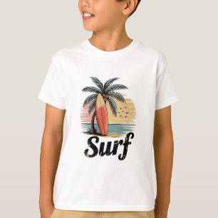 Vintage Surfer Retro Surfing Beach Surfboard Surf T-Shirt