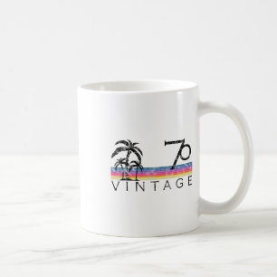 Vintage Surfing 1970 Pacific Ocean Sunset Birthday Coffee Mug