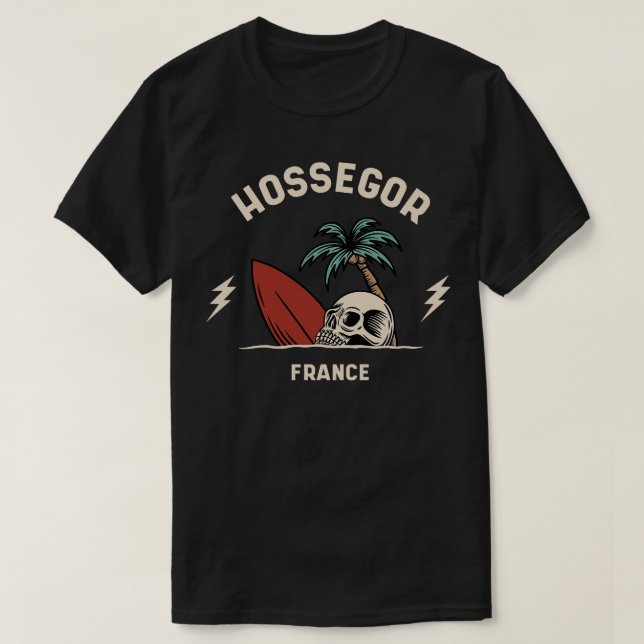 Vintage Surfing Hossegor France T-Shirt (Design Front)