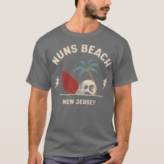 Vintage Surfing Nuns Beach New Jersey Retro Surf S T-Shirt