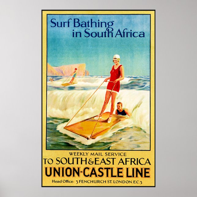 Vintage Surfing Poster (Front)