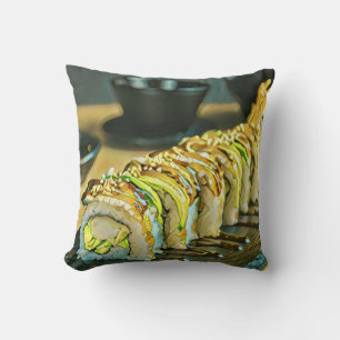 Vintage Sushi gift Throw Pillow